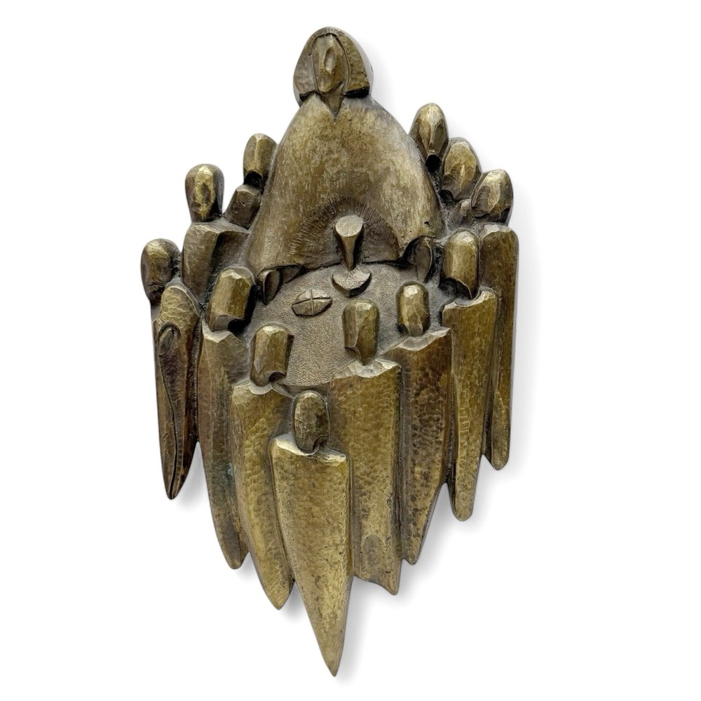 Fergus O'Farrell The Last Supper Bronze Mid Century Brutalist Wall Sculpture